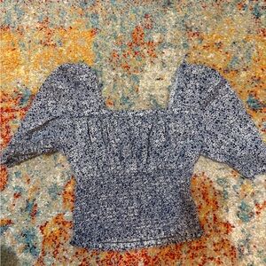 Universal Thread Navy Floral Summer Blouse